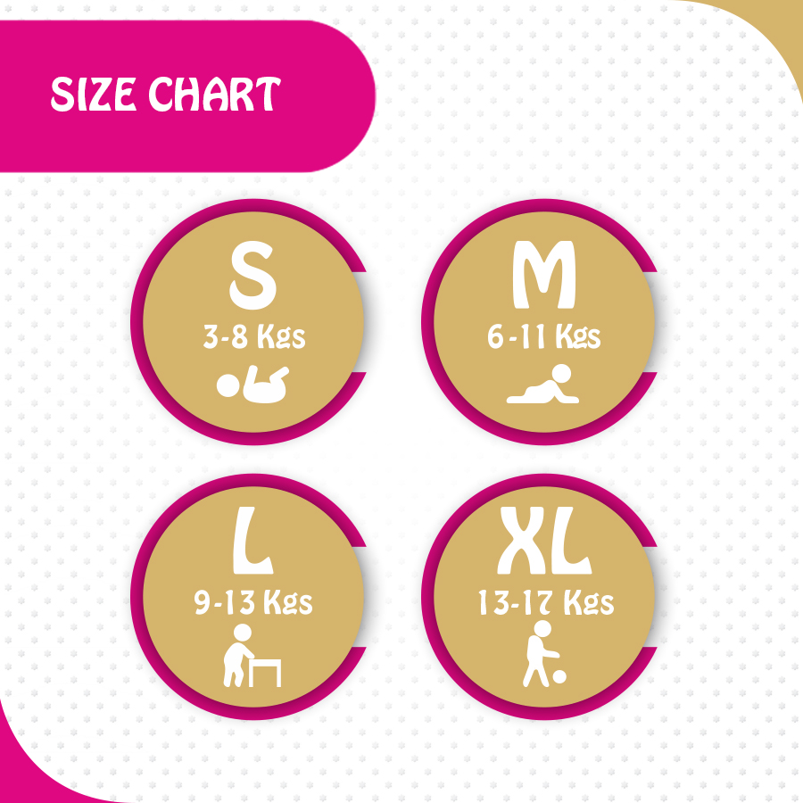 Size Chart - Premium Teddyy Baby Diapers