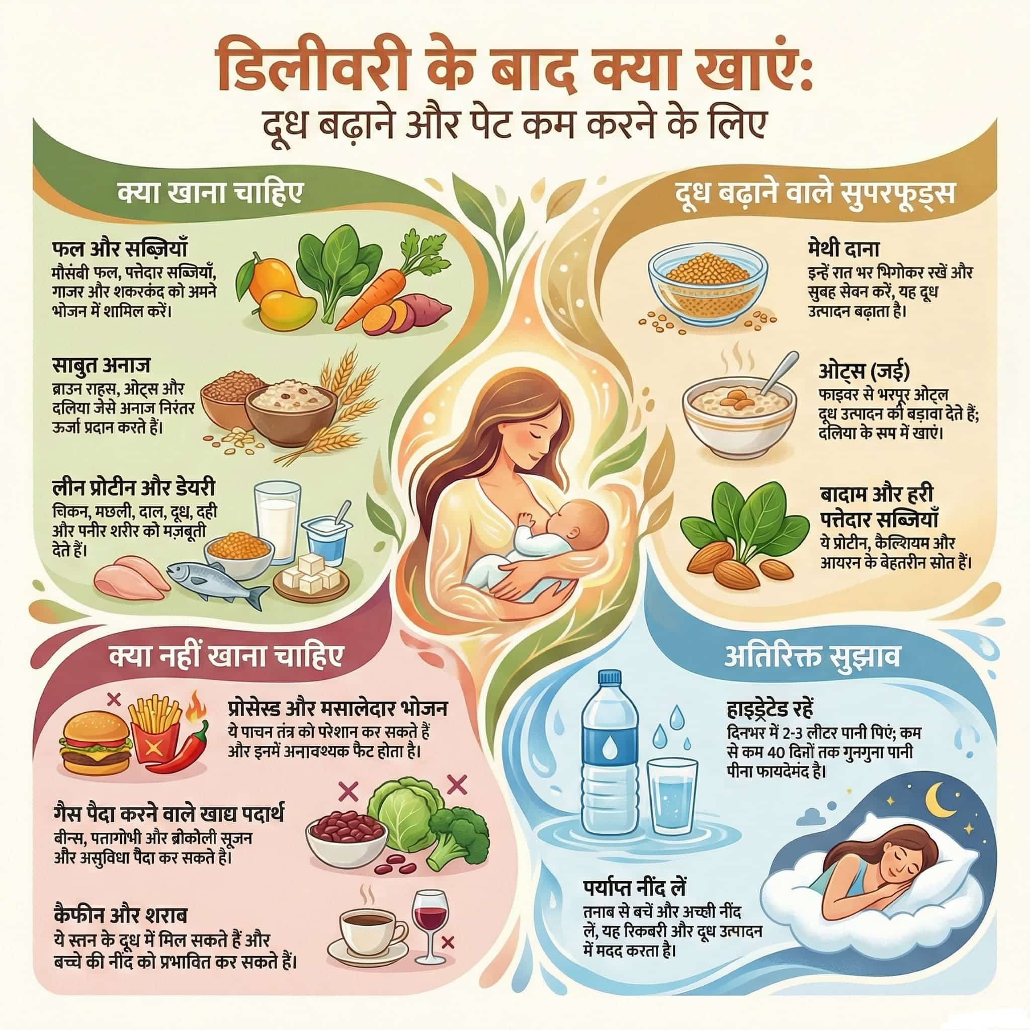 डिलीवरी के बाद क्या खाना चाहिए healthy food